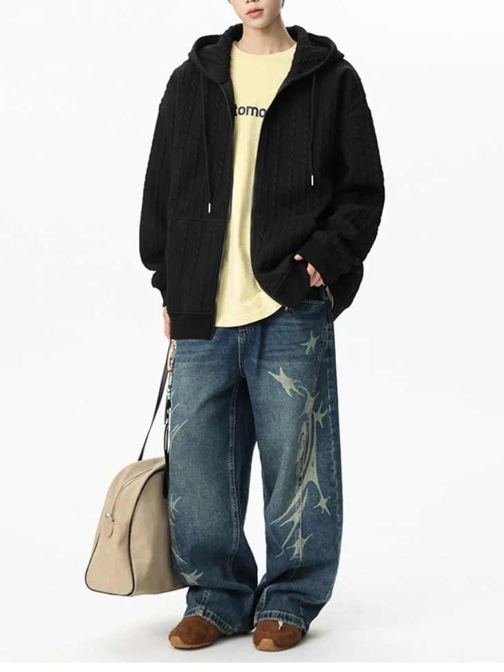 Liber Autumn Neutral wear Jacquard Solid Color Sweatshirts&Hoodies - Image 5