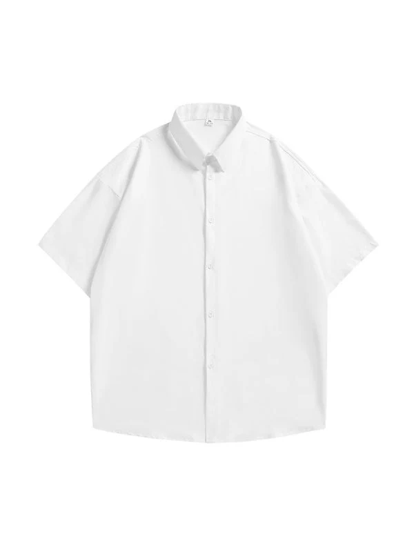Cooling Sensation Loose-fit Dropped Shoulders Shirts - Image 2