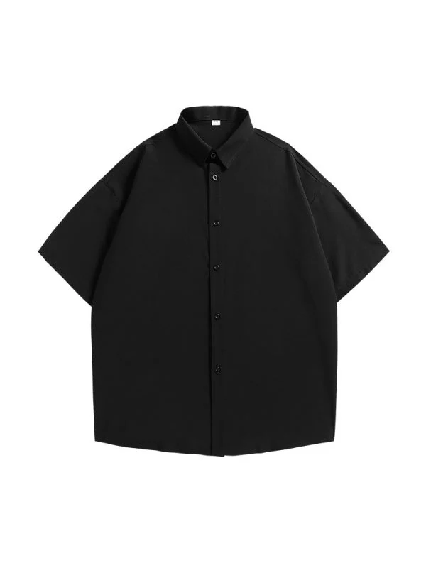 Cooling Sensation Loose-fit Dropped Shoulders Shirts - Image 4
