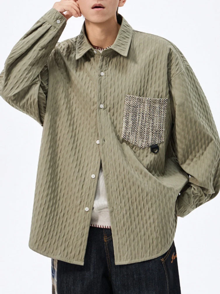 Color-blocked Pocket Shirts - Image 6