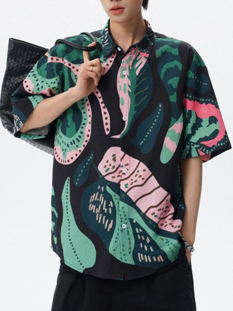 Printed Leisure Loose-fit Beach Shirts - Image 14