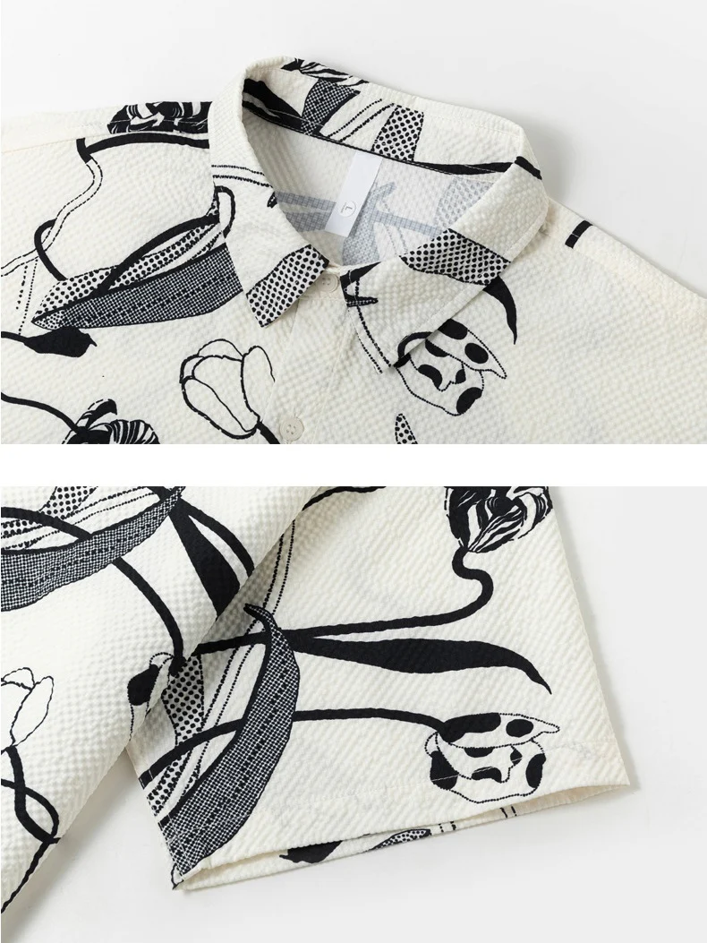 Printed Leisure Loose-fit Beach Shirts - Image 17