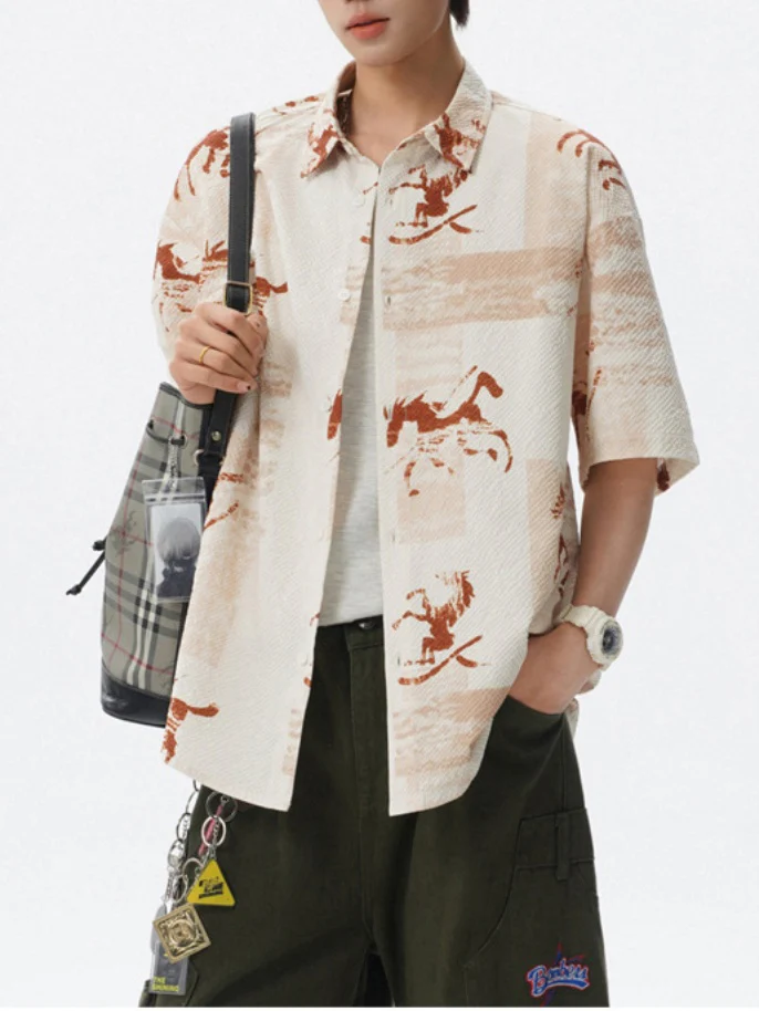 Printed Leisure Loose-fit Beach Shirts - Image 2