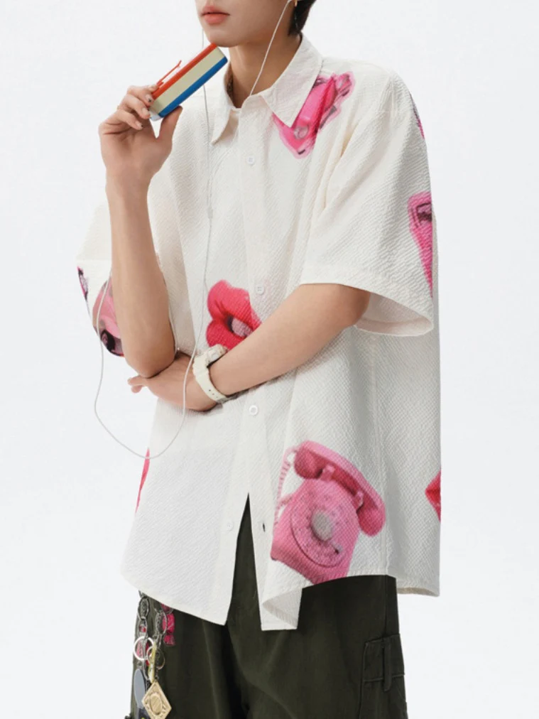 Printed Leisure Loose-fit Beach Shirts - Image 8