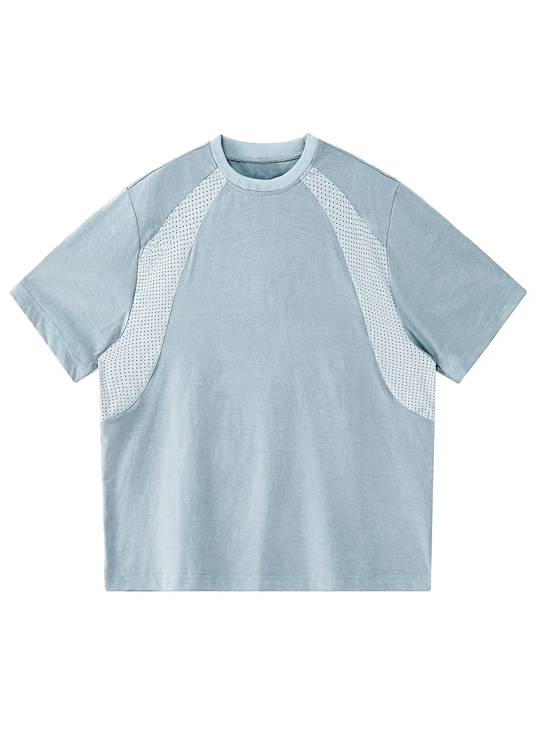 Color-blocked Patchwork Breathable Loose-fit Quick-drying T-shirts - Image 3