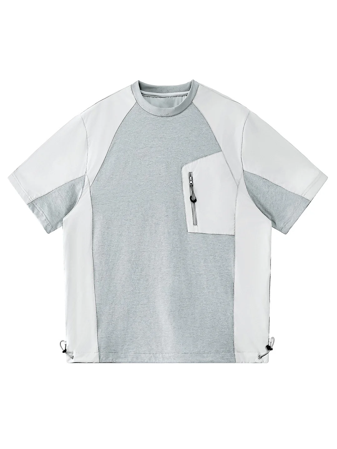 Color-blocked Patchwork Breathable Loose-fit T-shirts - Image 3