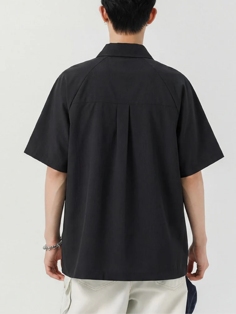 Color-blocked Leisure Breathable Loose-fit POLO Shirt - Image 2