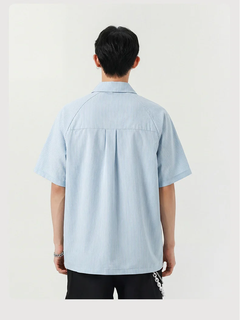 Color-blocked Leisure Breathable Loose-fit POLO Shirt - Image 7