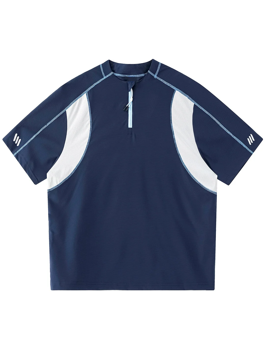Quick-drying Color-blocked Breathable Loose-fit POLO Shirt - Image 6
