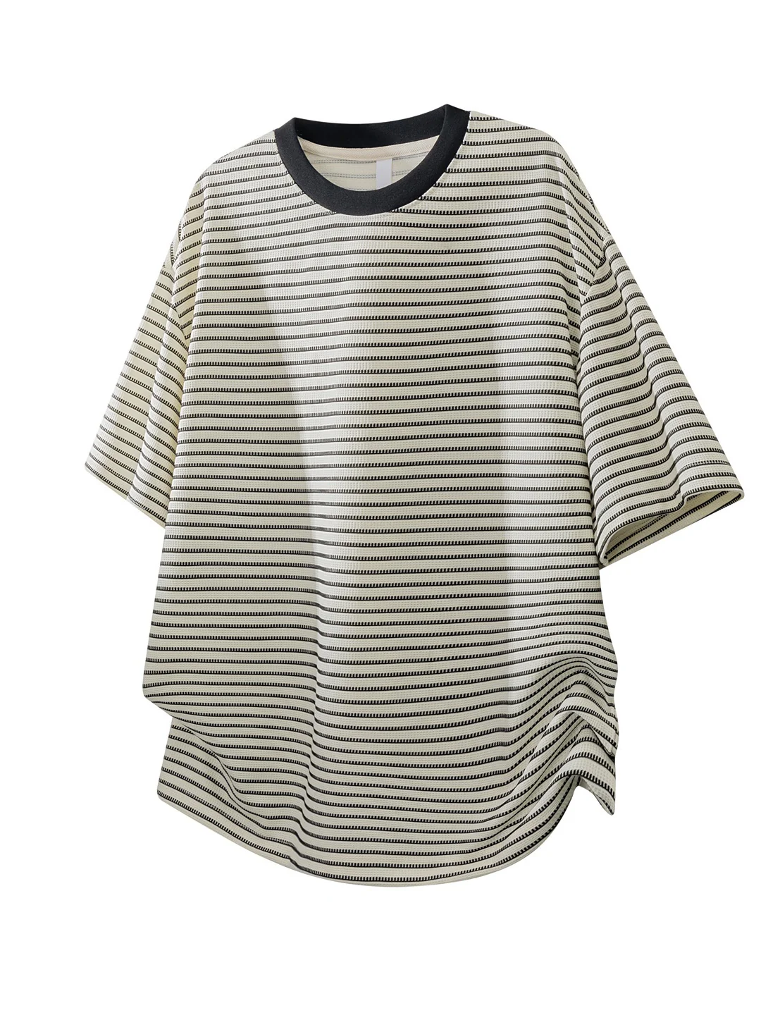Color-blocked Stripes Loose-fit T-shirts - Image 3