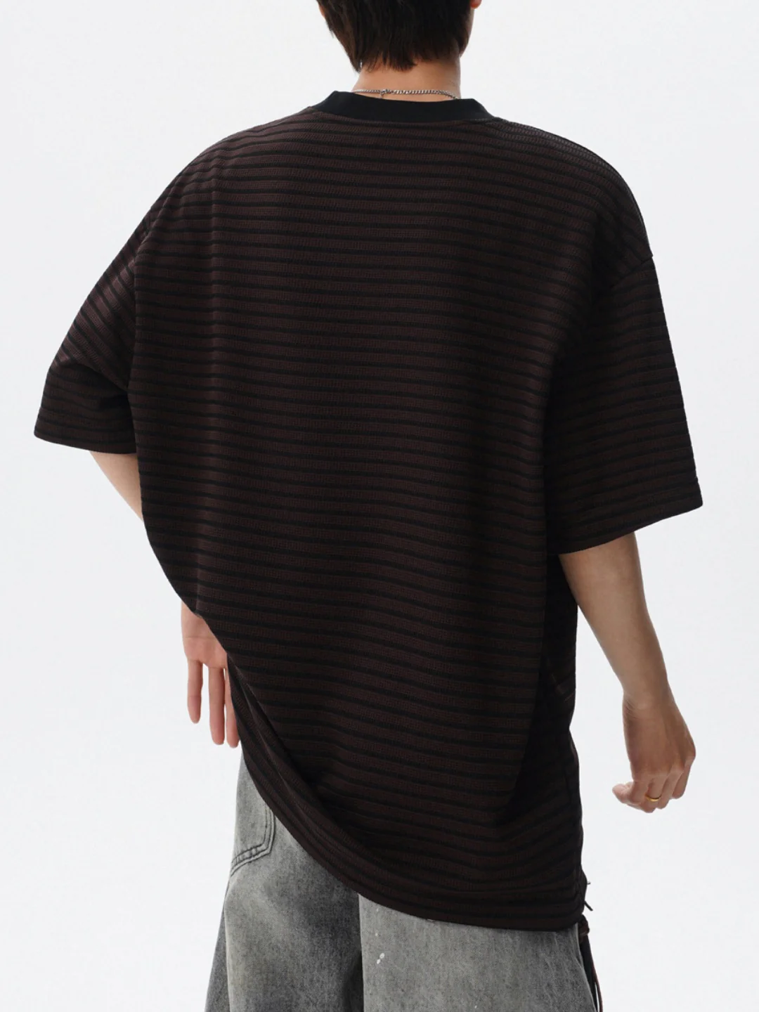 Color-blocked Stripes Loose-fit T-shirts - Image 5