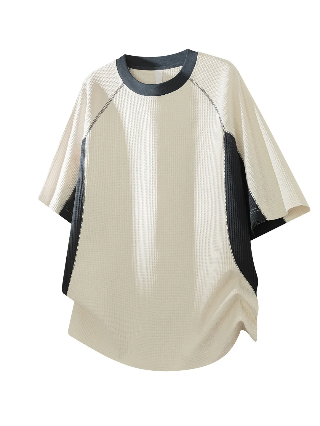 Color-blocked Leisure Loose-fit T-shirts - Image 3