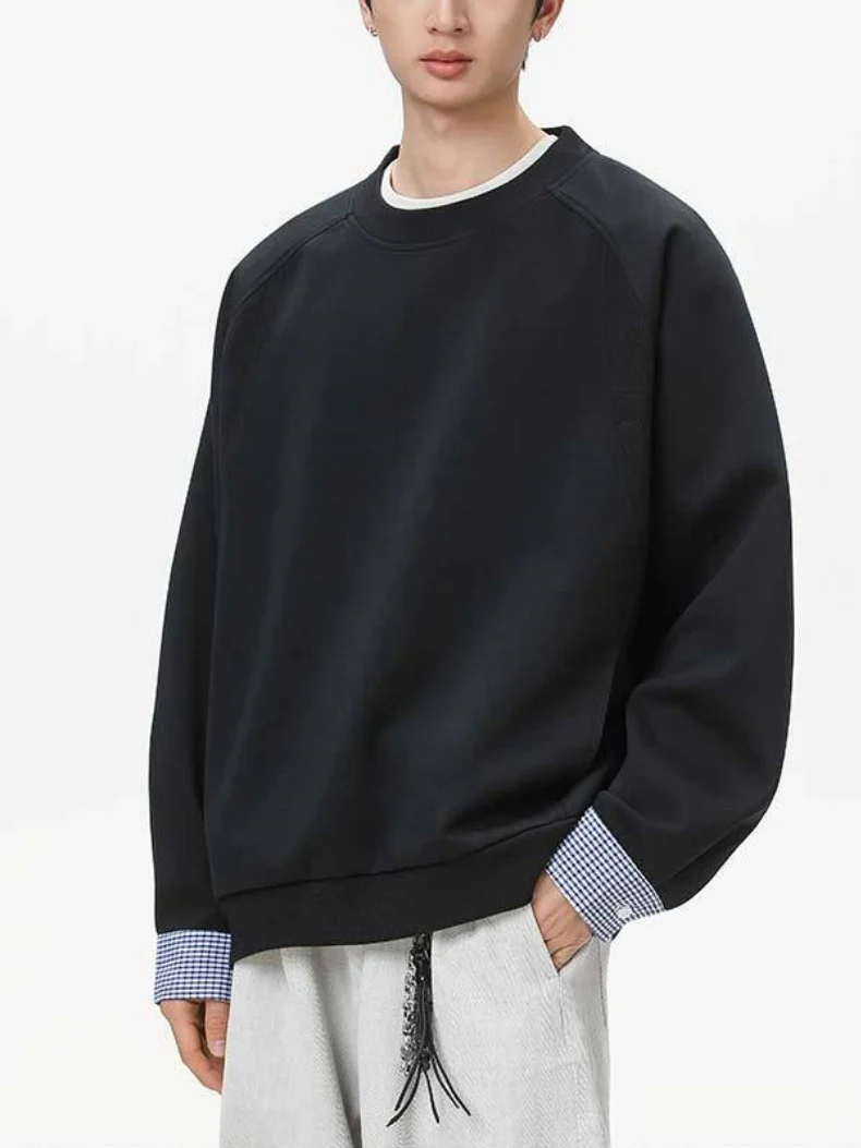 Pocket Color-blocked Loose-fit Sweatshirts&Hoodies - Image 12