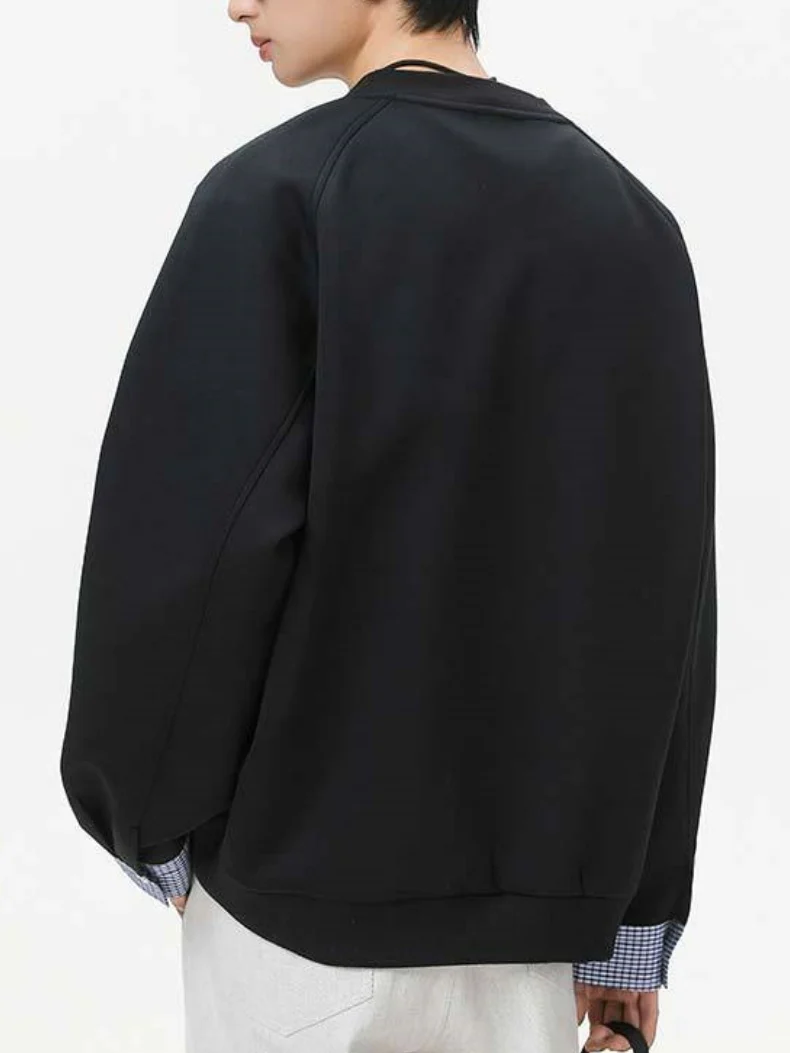 Pocket Color-blocked Loose-fit Sweatshirts&Hoodies - Image 13