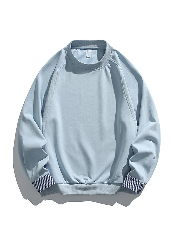 Pocket Color-blocked Loose-fit Sweatshirts&Hoodies - Image 4