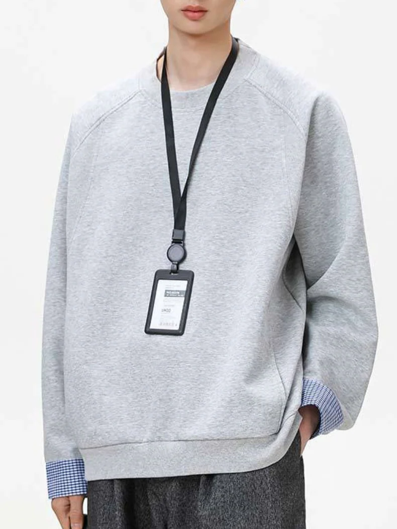 Pocket Color-blocked Loose-fit Sweatshirts&Hoodies - Image 5