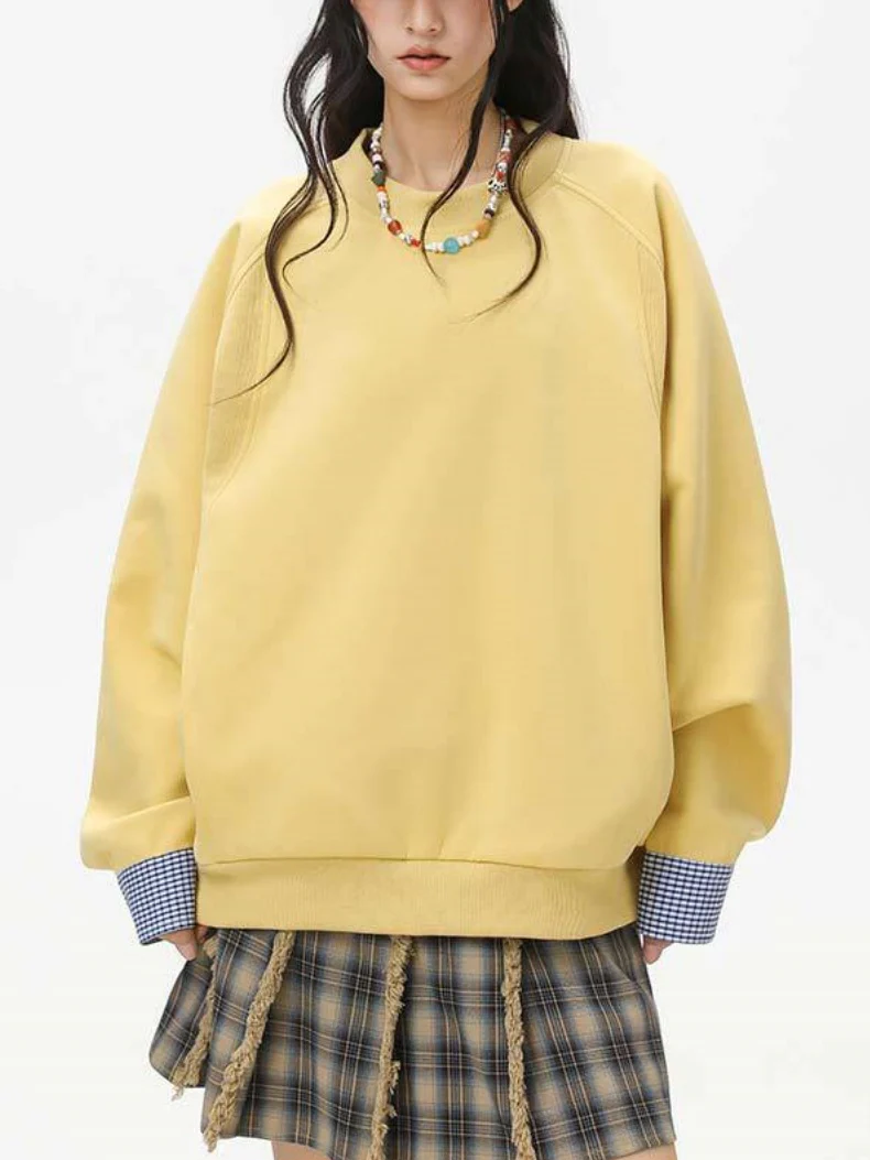 Pocket Color-blocked Loose-fit Sweatshirts&Hoodies - Image 8