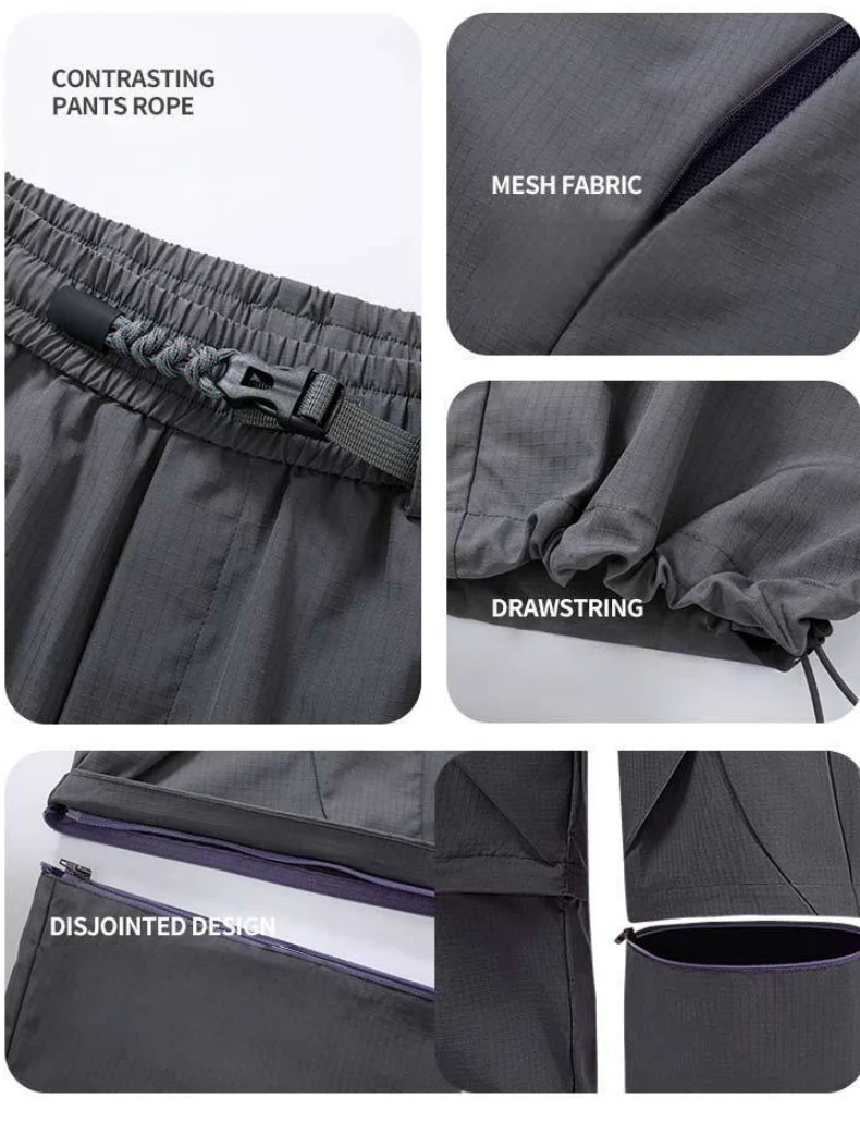 Loose-fit Segmentation Design Cargo Trousers - Image 2