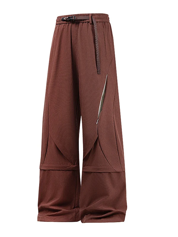 Loose-fit Segmentation Design Cargo Trousers - Image 3