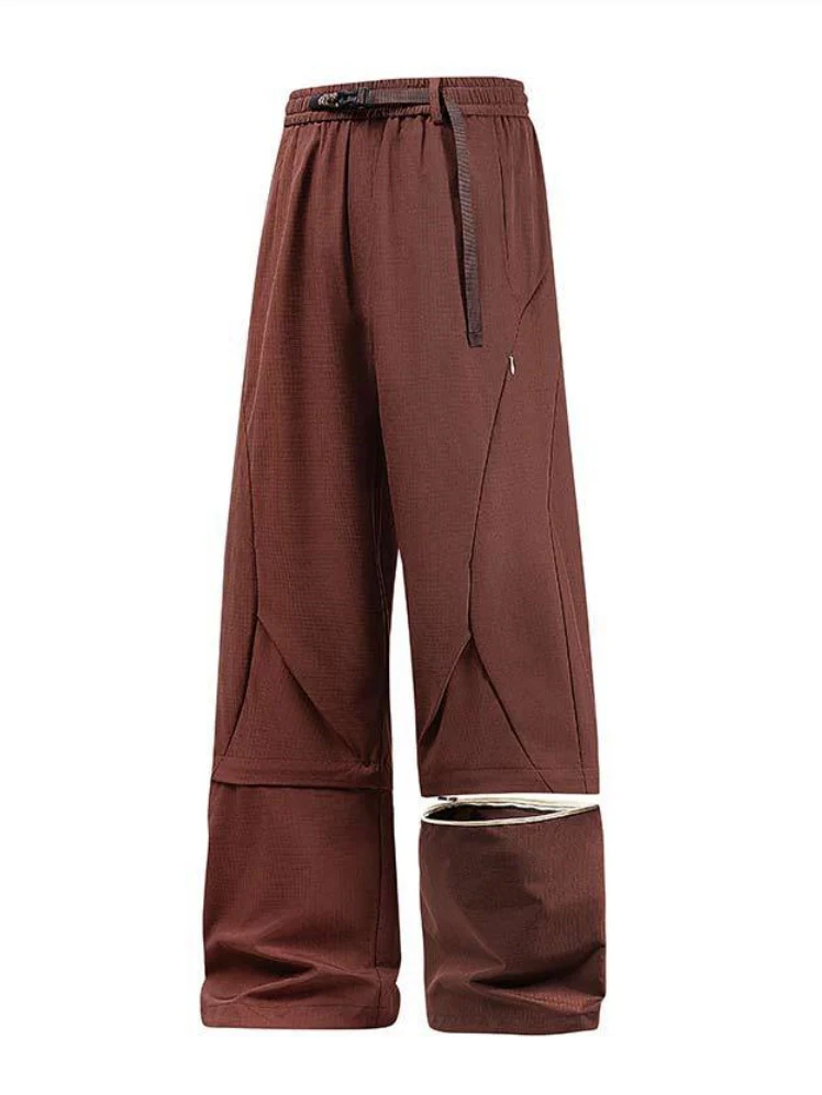 Loose-fit Segmentation Design Cargo Trousers - Image 4