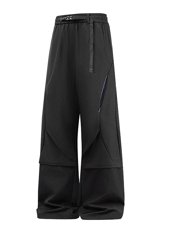 Loose-fit Segmentation Design Cargo Trousers - Image 5