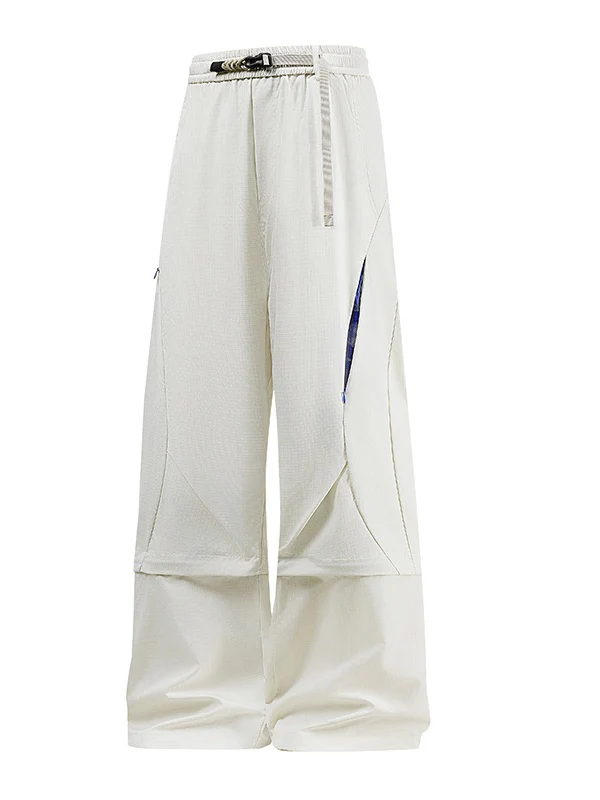 Loose-fit Segmentation Design Cargo Trousers - Image 6