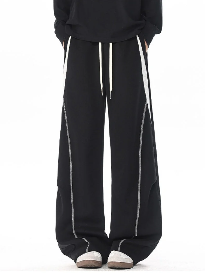 Color-blocked Geometry Scimitar Wide-leg Sweatpants - Image 5
