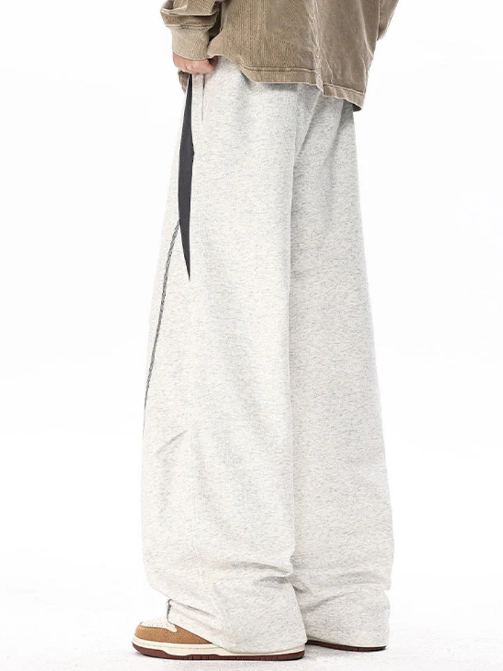 Color-blocked Geometry Scimitar Wide-leg Sweatpants - Image 9
