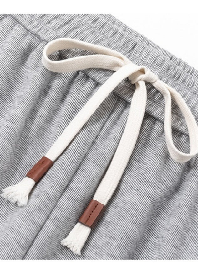 Patchwork Wide-leg Loose-fit Sweatpants - Image 5