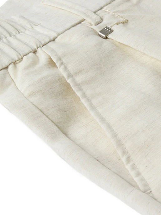 Linen Blend Cooling Sensation Breathable Anti-wrinkle Straight-fit Pants - Image 11