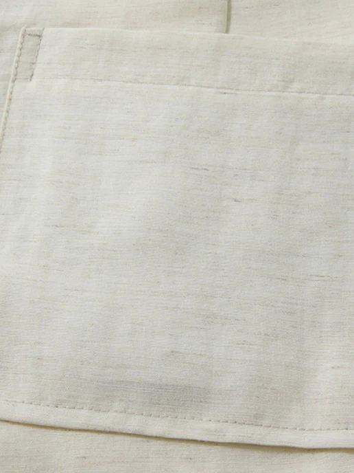 Linen Blend Cooling Sensation Breathable Anti-wrinkle Straight-fit Pants - Image 12