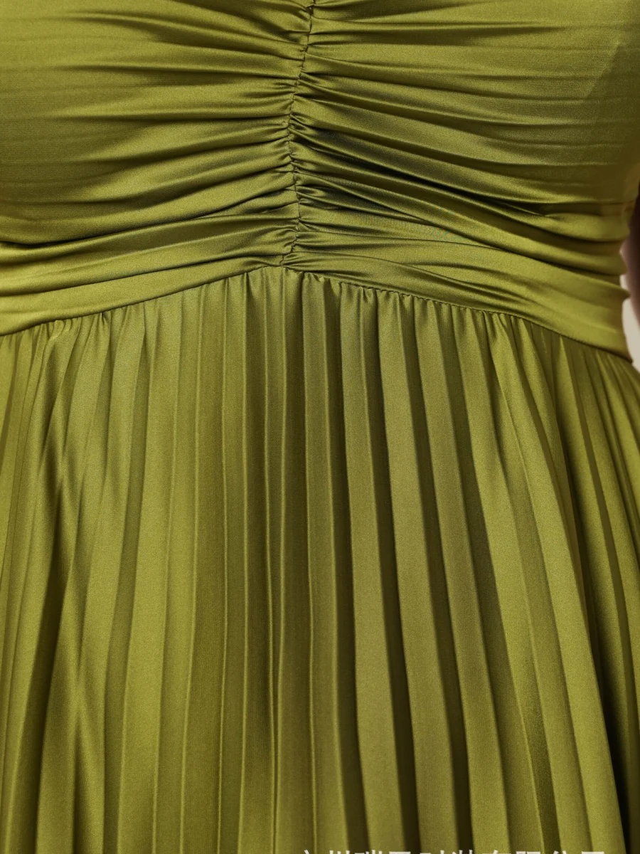 Camisoles Green Formal Dress Crimp Maxi Dresses - Image 14
