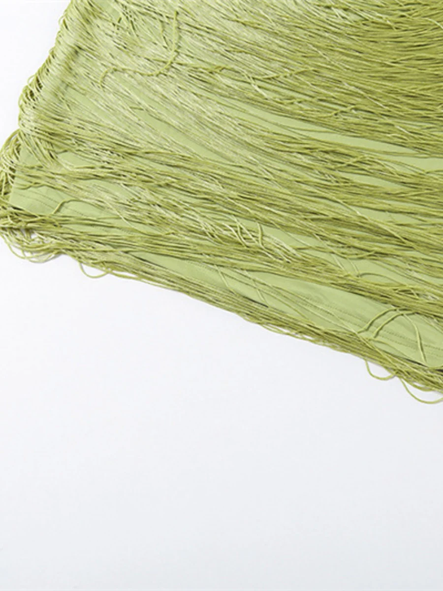 Tassel V-neck Halter Hip-hugging Mini&Short Dresses - Image 26