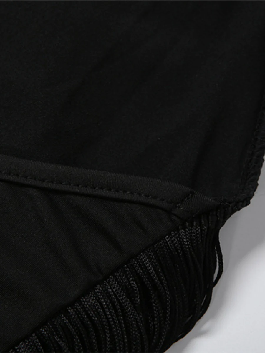 Tassel V-neck Halter Hip-hugging Mini&Short Dresses - Image 30