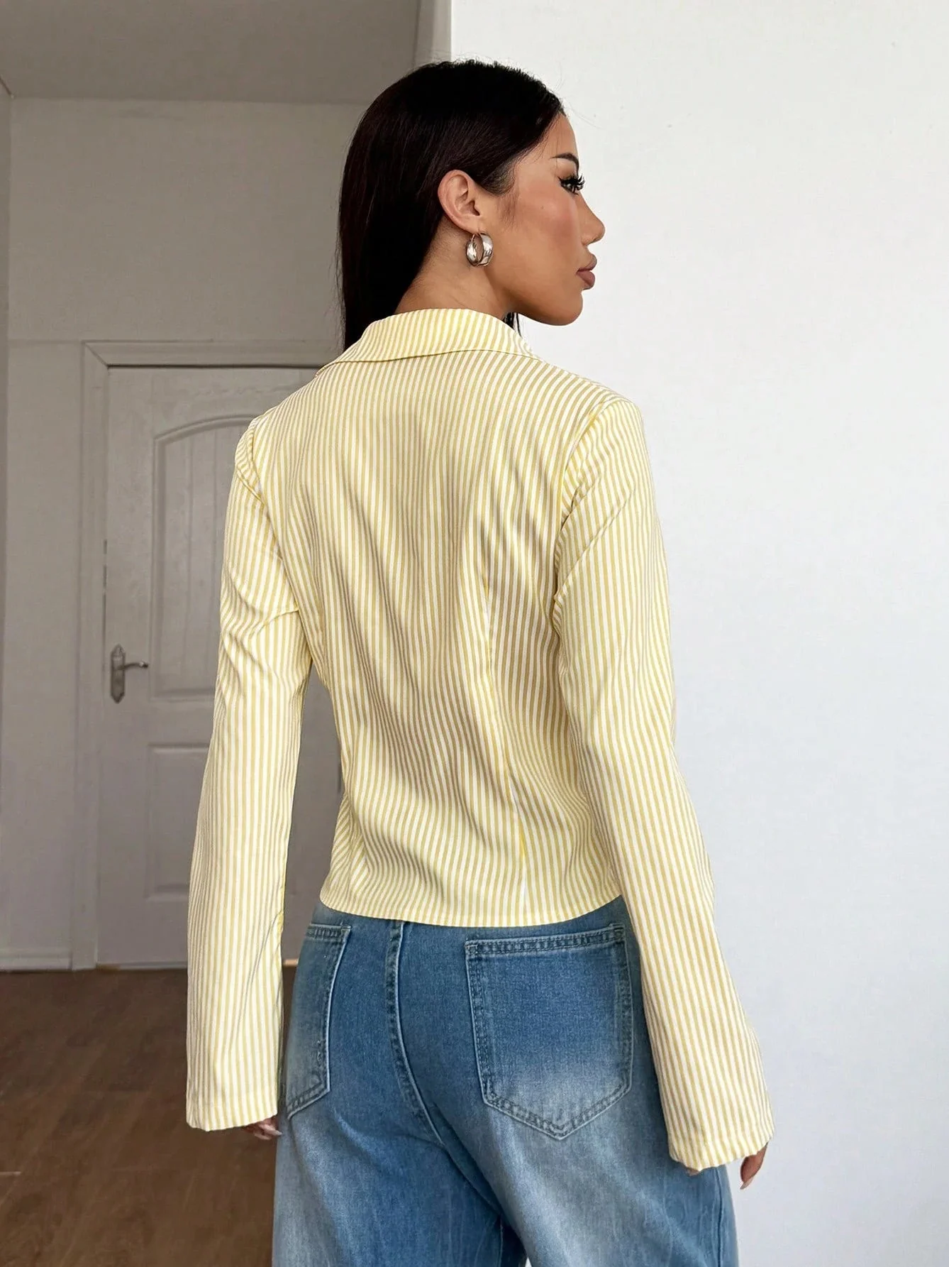 Long sleeve Stripes Slim fit Shirts - Image 18