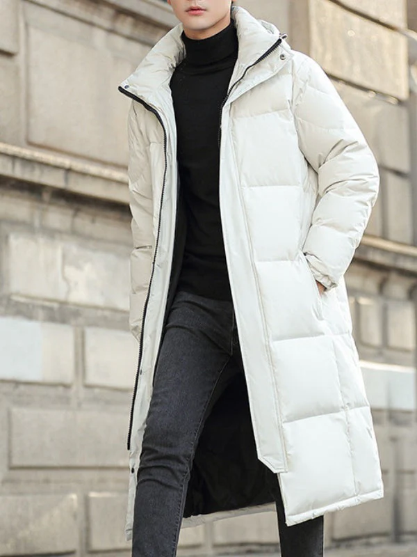 Long Hooded Thick Down Coat - Image 3
