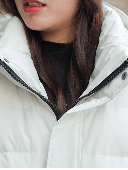 Long Hooded Thick Down Coat - Image 4
