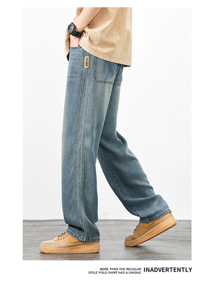 Liber Summer Men's Pocket decoration Jeans - Image 3
