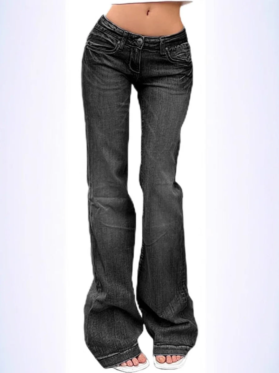 Slim Fit Stretch Washing Trumpet Jeans - Image 6
