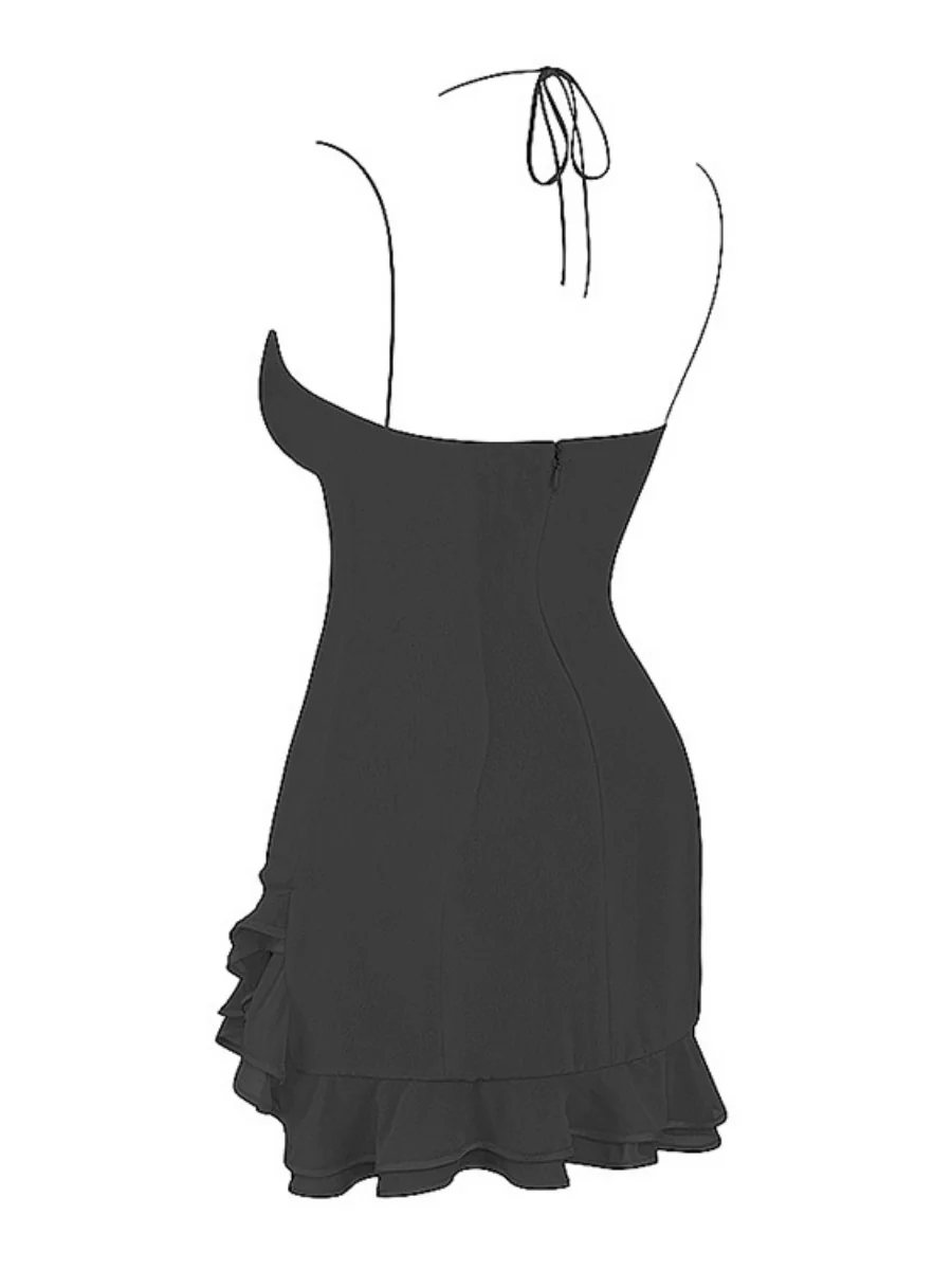 Satin Halter Advanced Mini&Short Dresses - Image 7