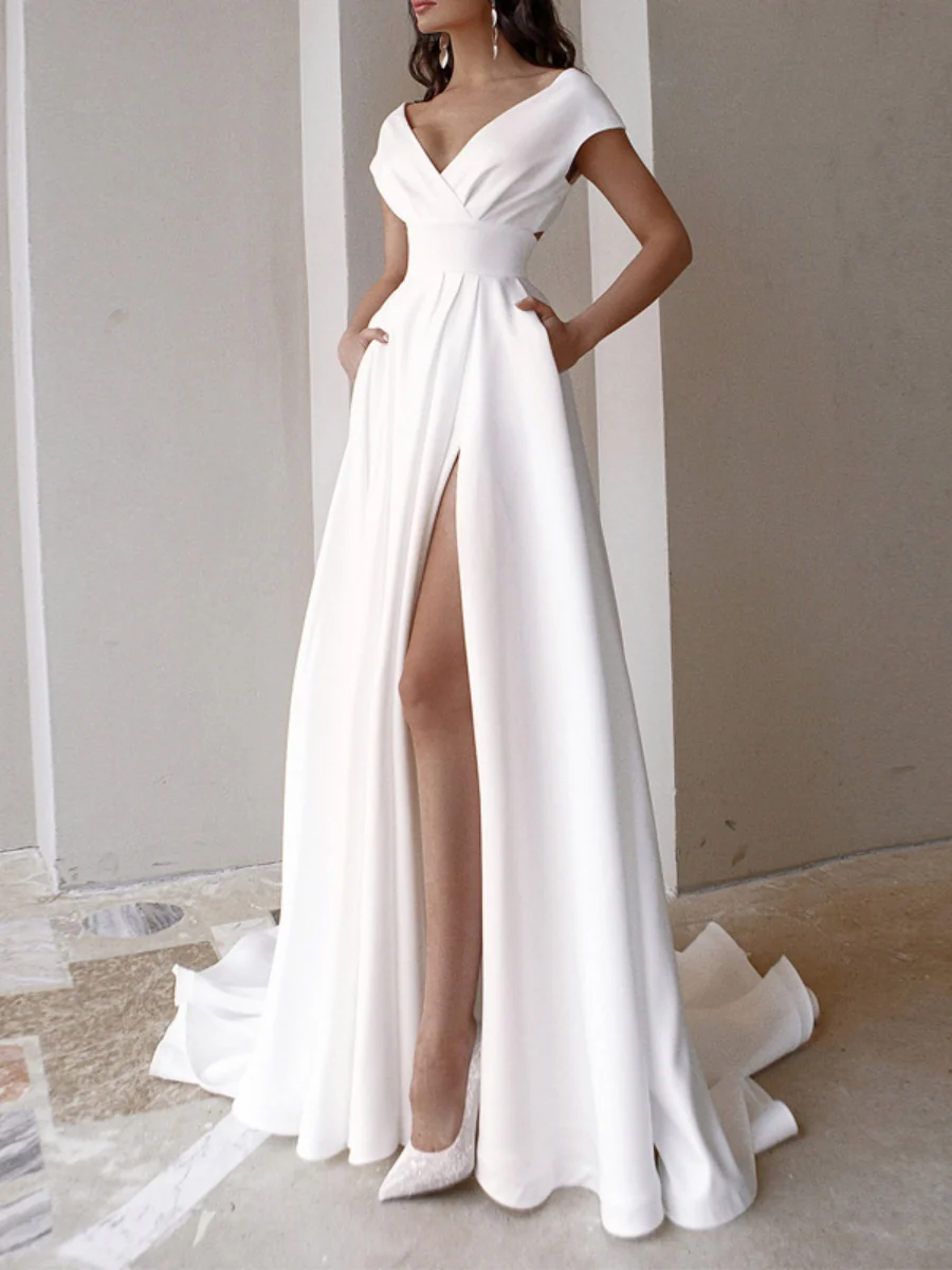 Slit Big Swing Formal Dress Maxi Dresses - Image 2