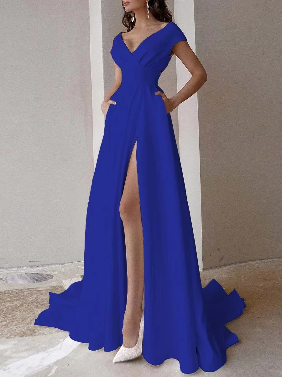 Slit Big Swing Formal Dress Maxi Dresses - Image 5