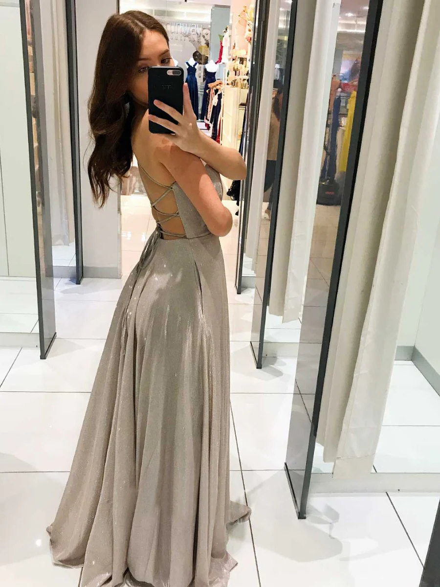 Sequins Backless Bandage Formal Dress Maxi Dresses - Image 5