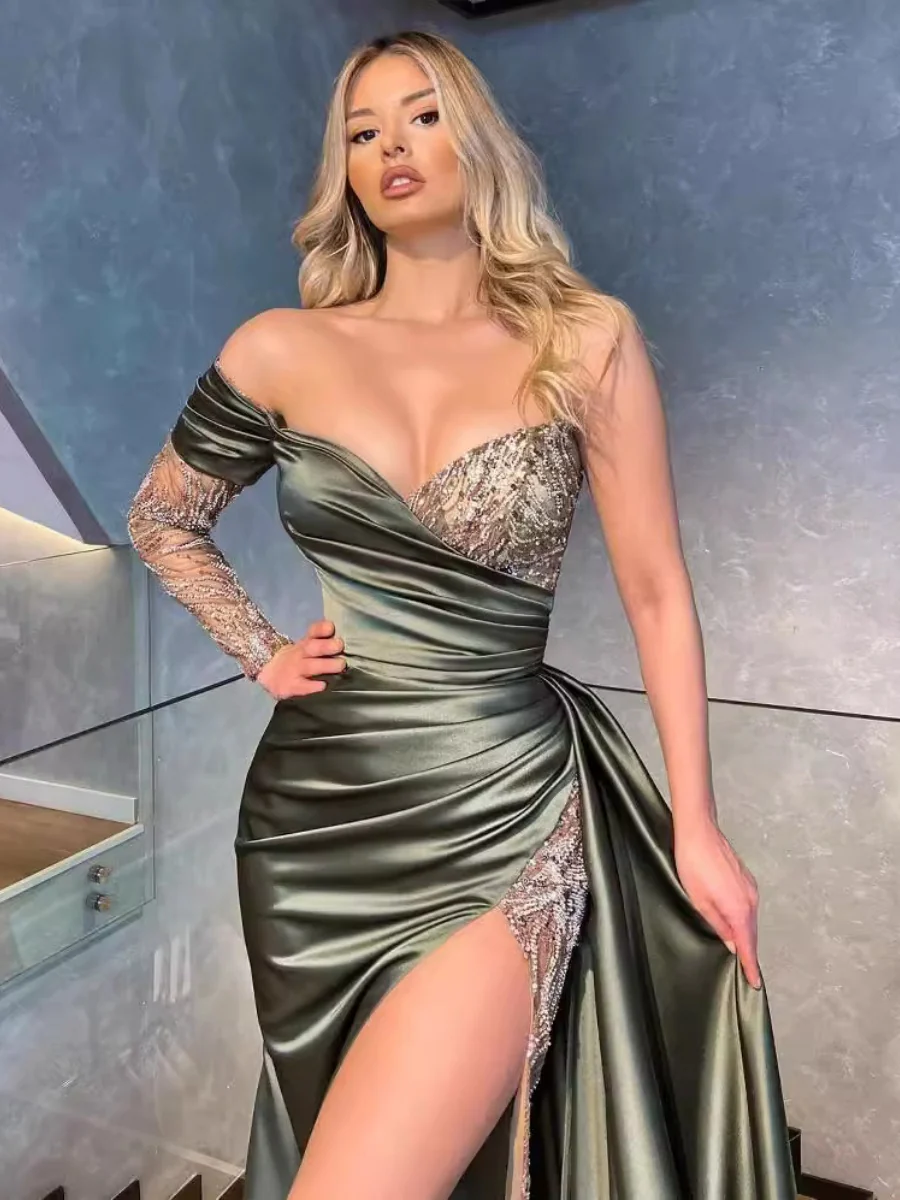 Sequins Slit Formal Dress Maxi Dresses - Image 4