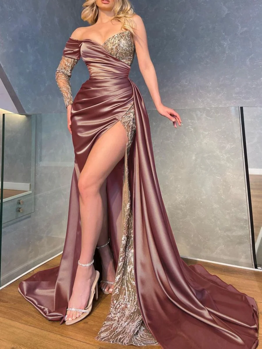 Sequins Slit Formal Dress Maxi Dresses - Image 6