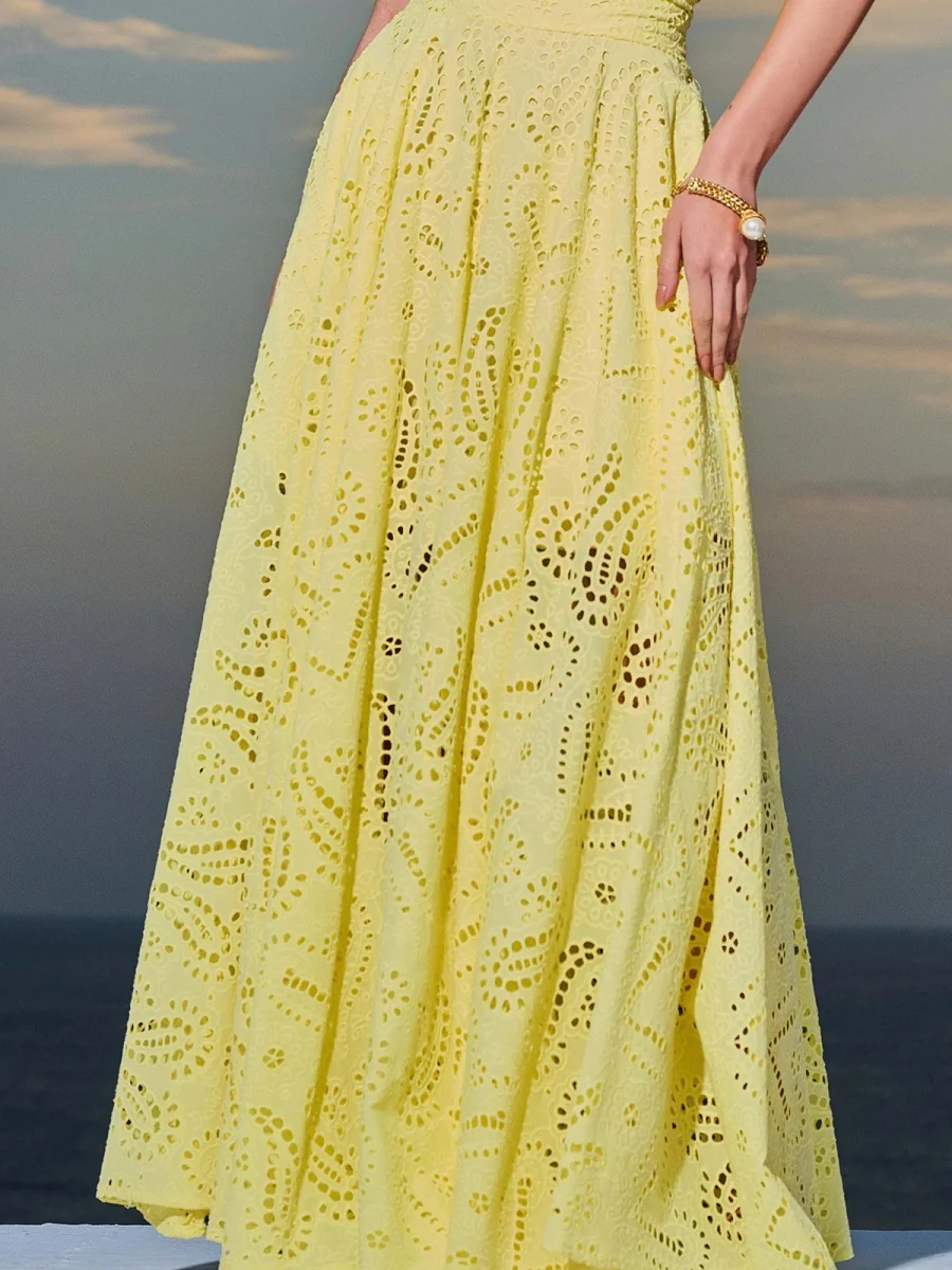 Applique Tank Tops Skirt Vacation Reunion 2-piece Sets - Image 12