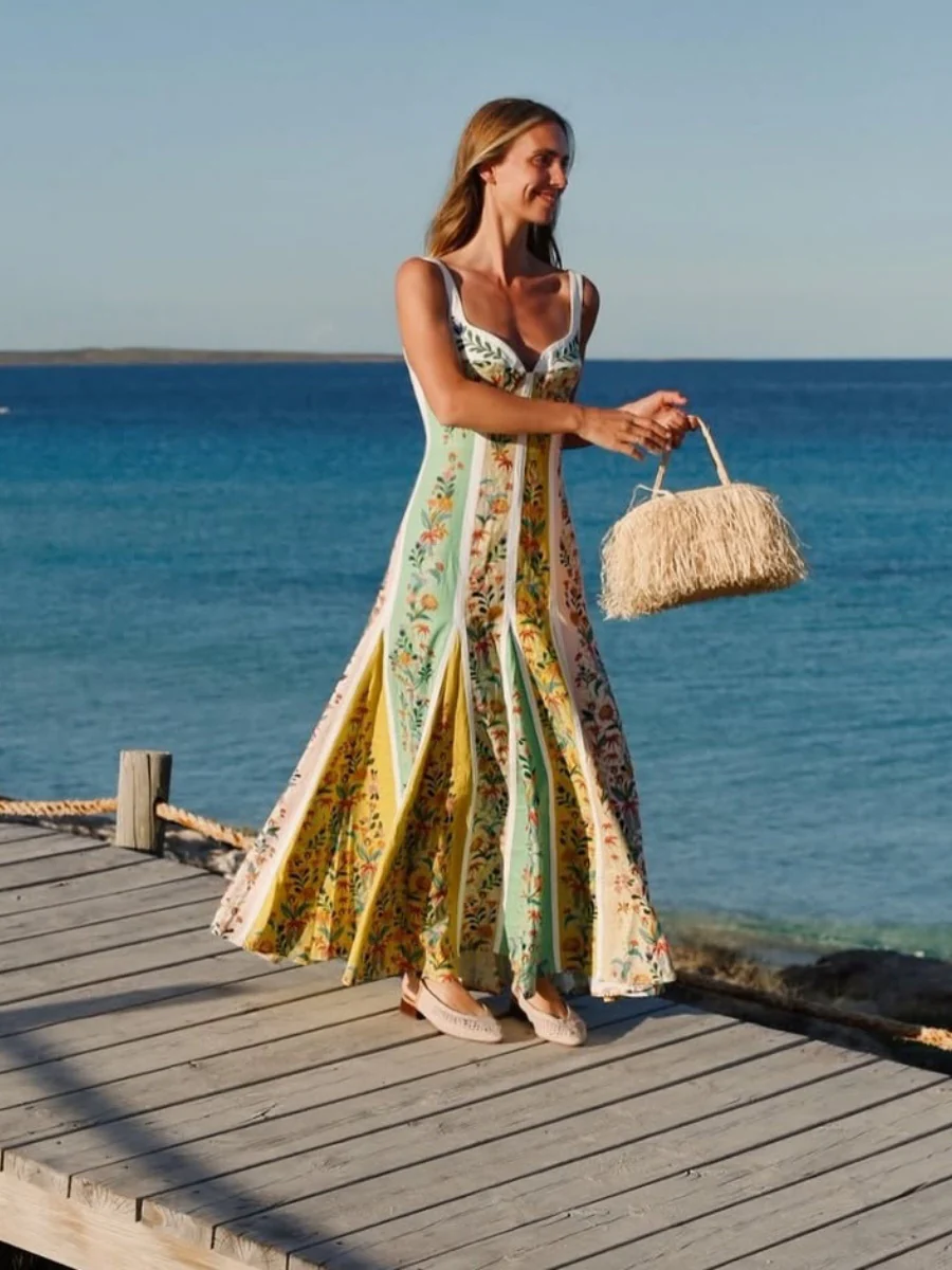 Floral Vacation Splicing Grace Parties Maxi Dresses - Image 4