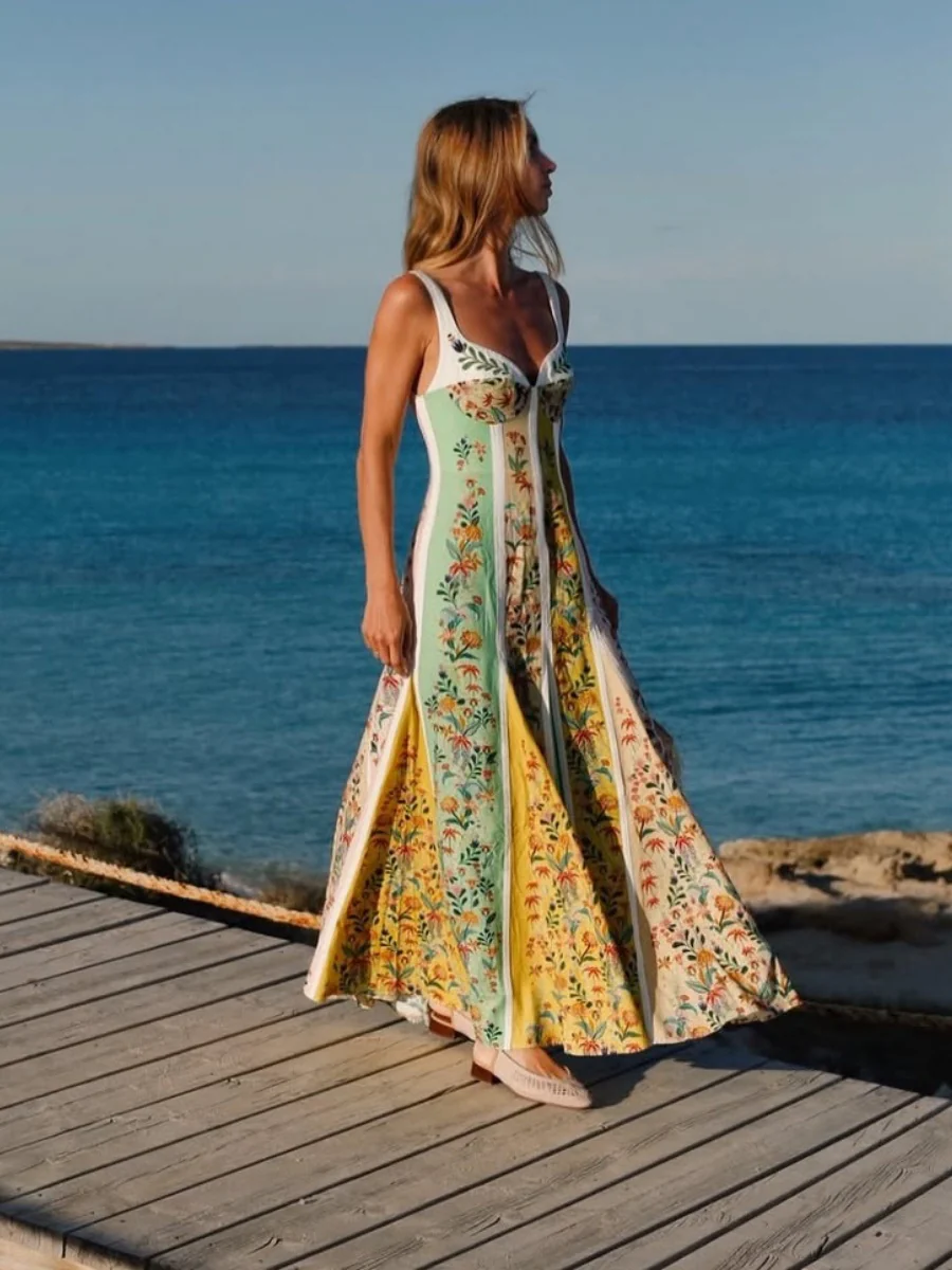 Floral Vacation Splicing Grace Parties Maxi Dresses - Image 6