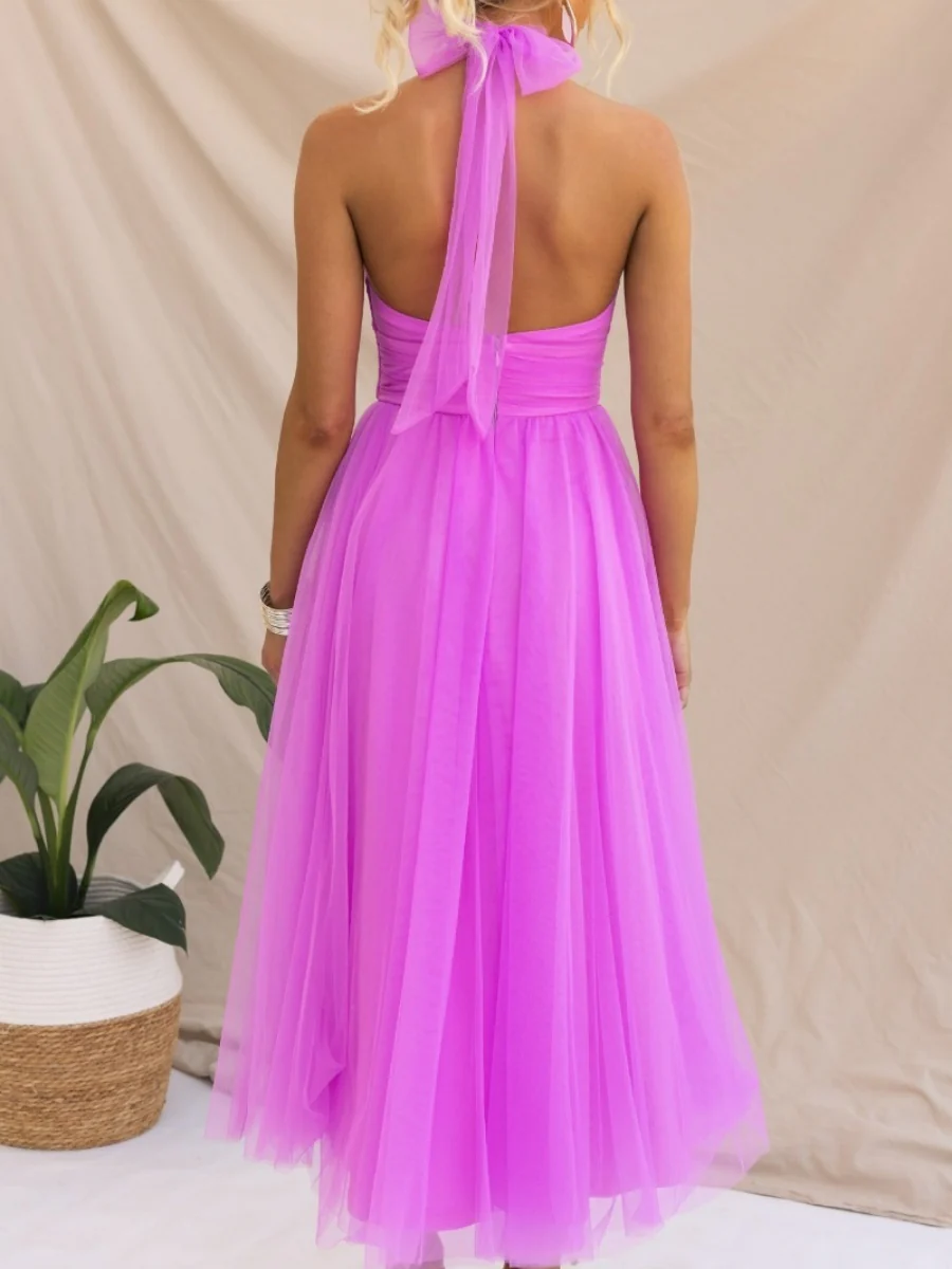 Halter Mesh Formal Dress Maxi Dresses - Image 13