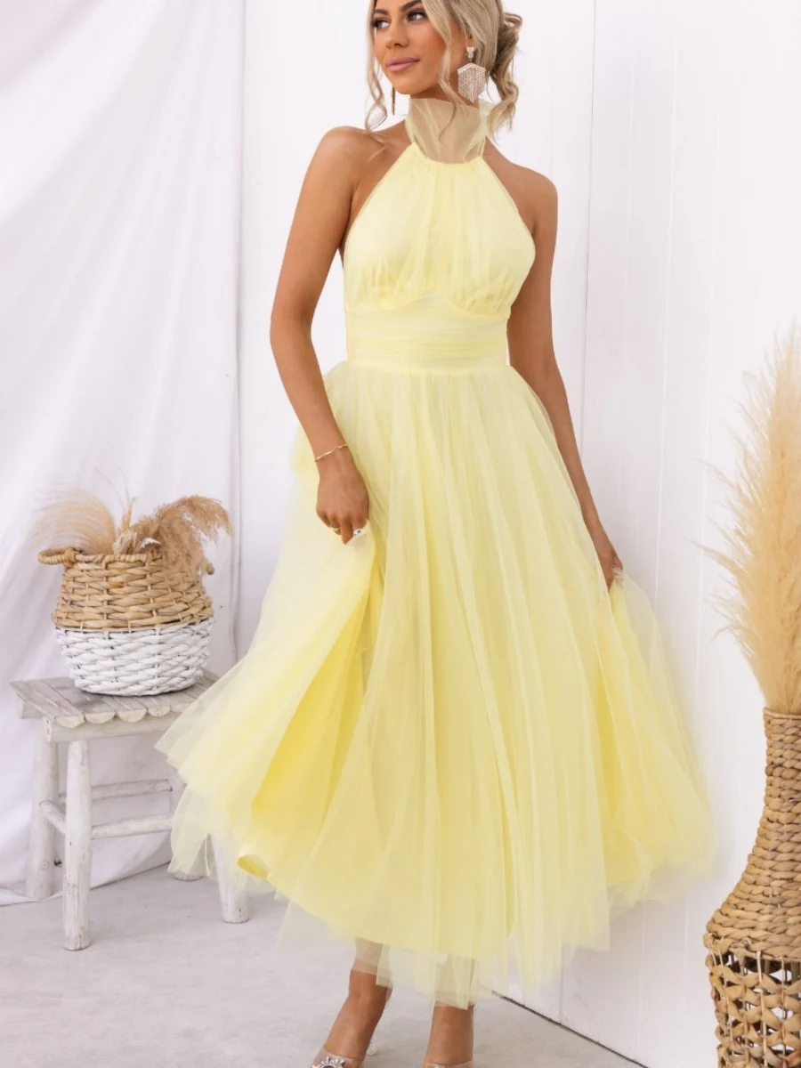 Halter Mesh Formal Dress Maxi Dresses - Image 14